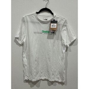 The North Face Women Seattle City Graphic Tee White Short Sleeve size  M compass